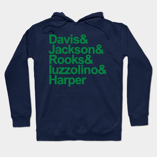 1992-93 Dallas Mavericks List, Green Hoodie by Niemand